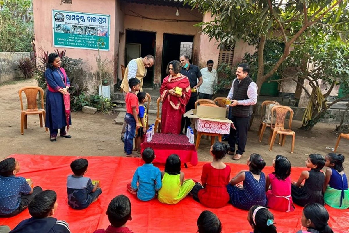 Clothes and sweets donation at an orphanage home in Bhubaneswar