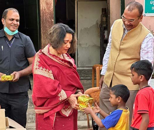 Clothes and sweets donation at an orphanage home in Bhubaneswar